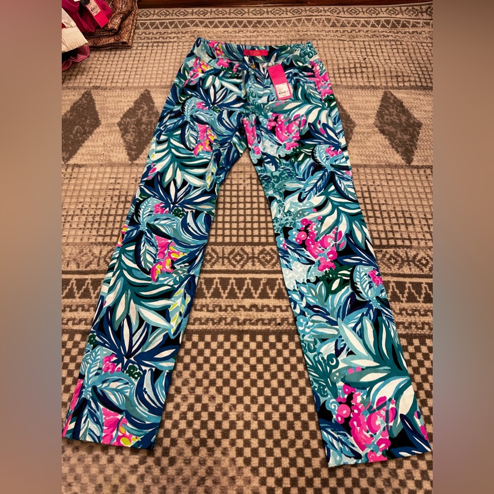 Lilly Pulitzer Kelly Skinny Ankle Pant Maldives green  Size 00 NWT MSRP $148.00